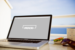 Vacation Macbook Mockup PSD