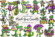 Mardi Gras Crocodile Clipart, an Illustration by CreationArt (Thumbnail 1 of 5)