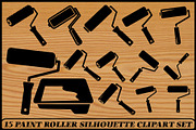 15 Paint Roller Silhouette Clipart S, an Illustration by jahid234 (Thumbnail 1 of 4)
