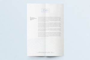 ZOEY Letterhead Template Word AI