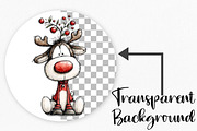 Quirky Funny Christmas Reindeer, an Illustration by Canvas Craft (Thumbnail 4 of 8)
