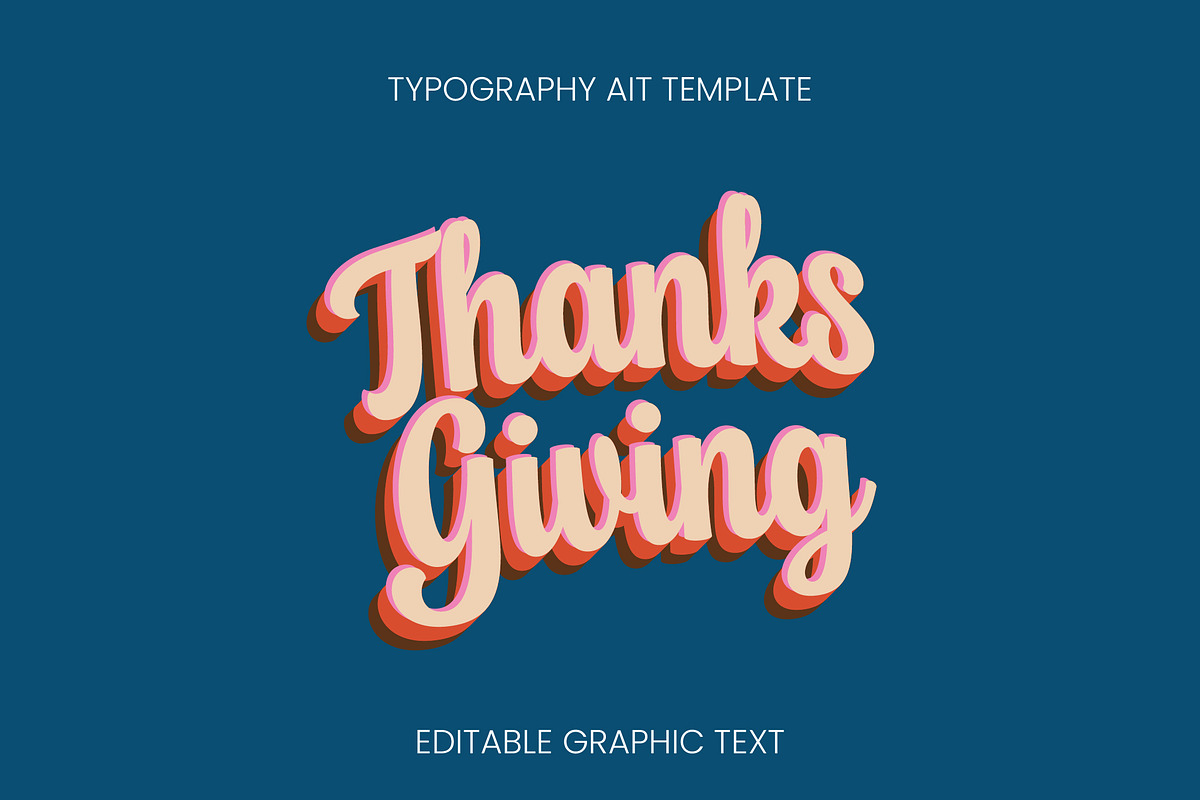 Retro Script 3D Text Effect