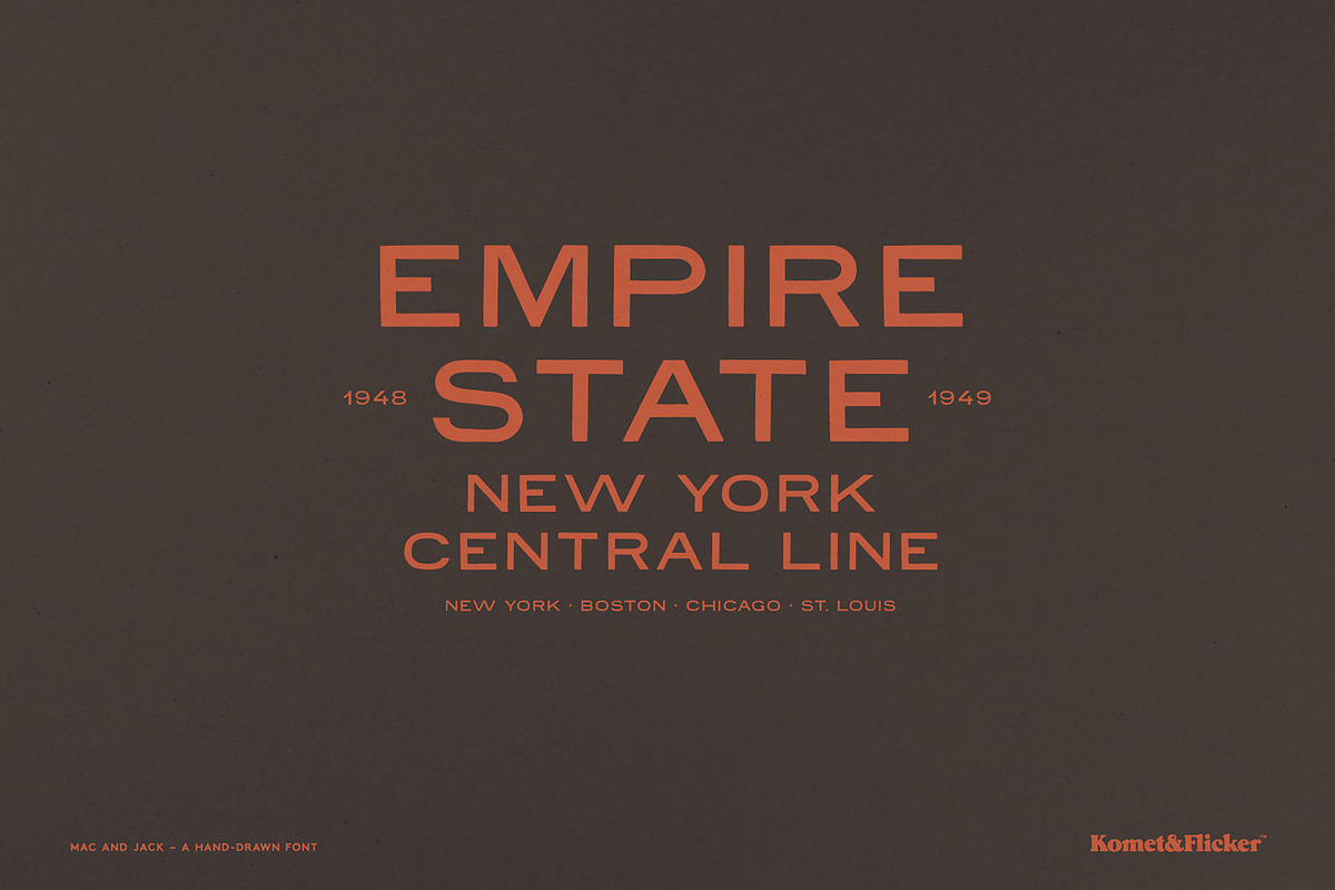 Mac and Jack, a Sans Serif Font by Komet & Flicker (Photo 5 of 13)