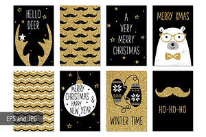 Christmas hipster cards