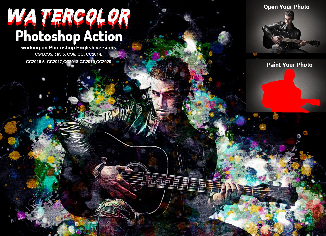 Watercolor Photoshop Action, an Action Add-On by Studio Retouch