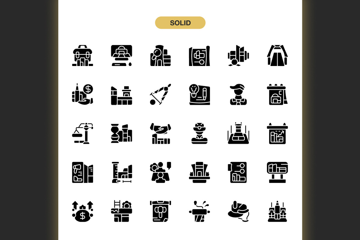 Architecture Business Icons, an Icon by Spacepixel Creative (Photo 3 of 3)