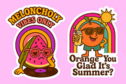 Retro Fruit Squad - Groovy Summer, an Object Graphic by LaVika (Thumbnail 9 of 11)
