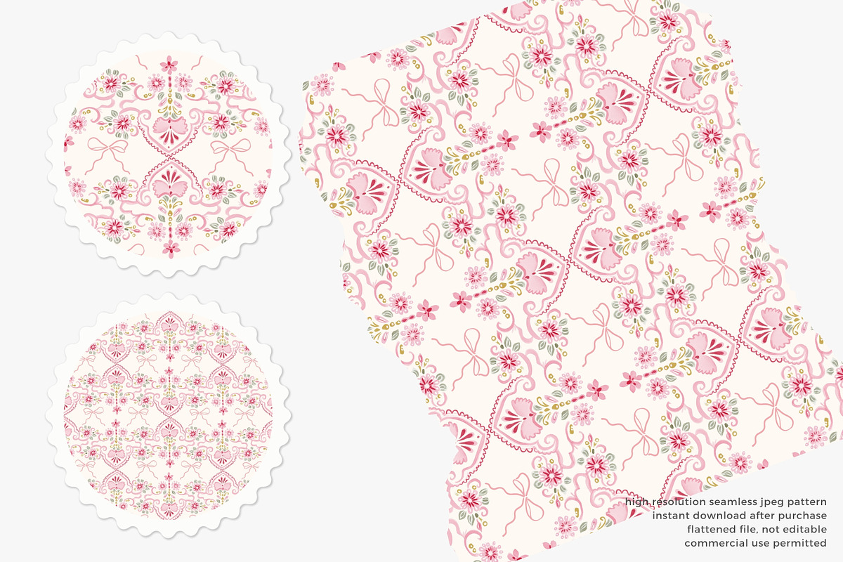 folk floral seamless pattern, a Pattern Graphic by Pink Studio Art (Photo 2 of 4)