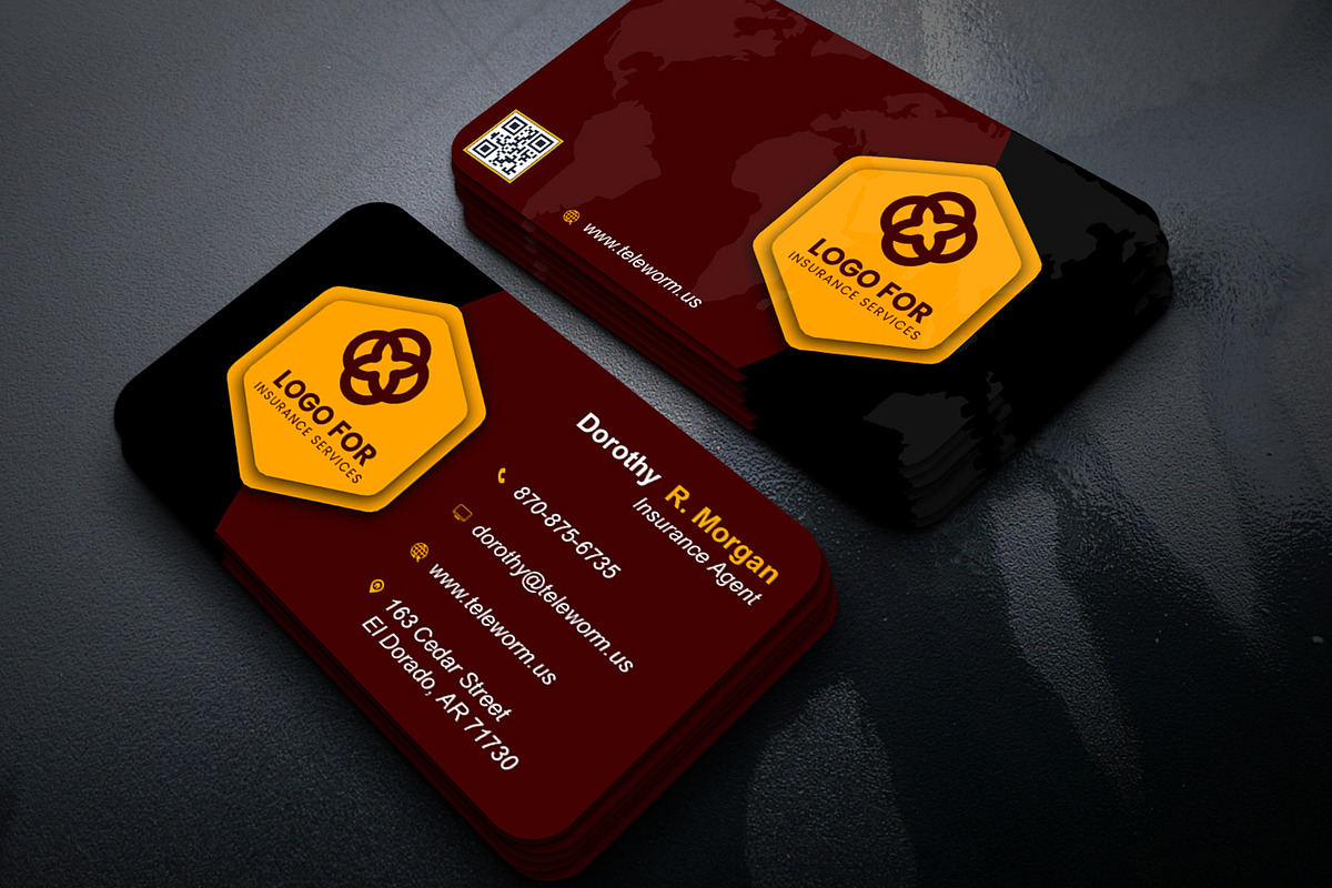 Individual Business Card PSD Template