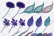 Twilight Tropical Watercolor Floral, an Illustration by ClipartBrat Graphics (Thumbnail 5 of 5)