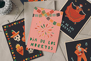 Dia De Los Muertos graphic retro set, a Seasonal Illustration by Paper Cherry (Thumbnail 12 of 16)