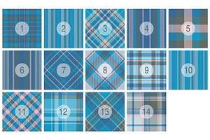 46 Blue Pattern Plaids EPS JPG