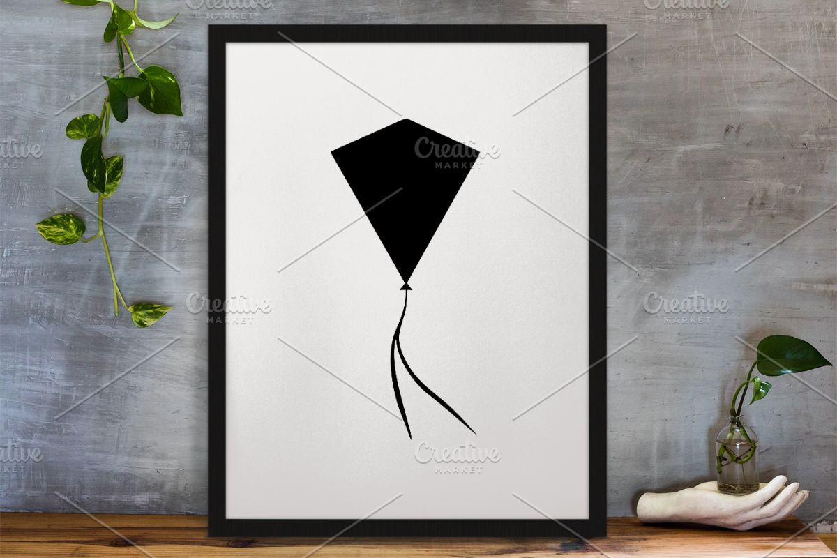Kite Silhouette SVG #2, an Object Illustration by newminddesign (Photo 3 of 5)