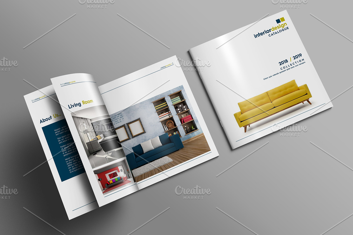 Square Interior Decor Catalog, a Magazine Template by Machel Design (Photo 1 of 11)