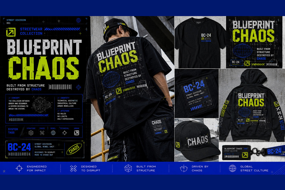 Blueprint Chaos, a Blackletter Font by Art StoreID (Photo 2 of 11)