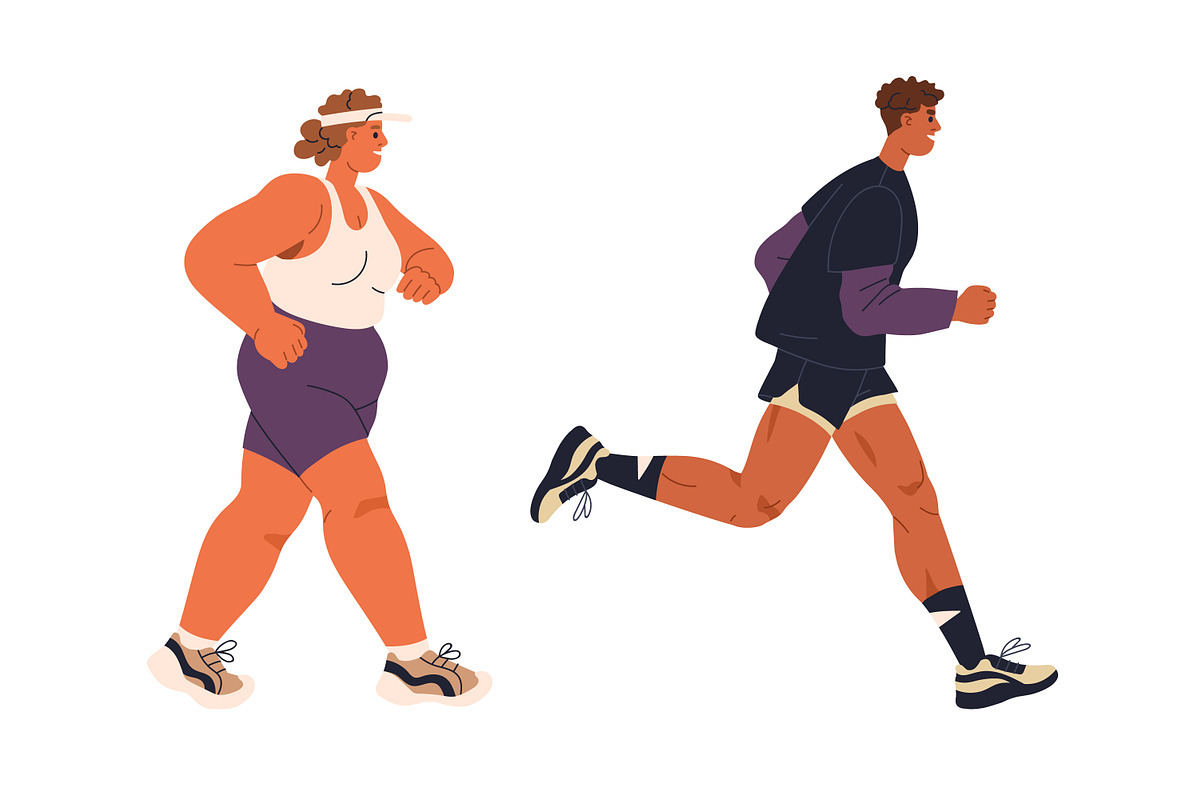 Sporty people running, jogging set, a Sport Illustration by Good Studio (Photo 3 of 9)
