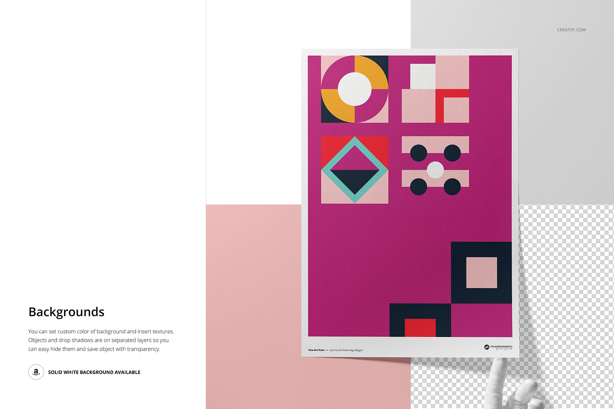 Photo Rag Fine Art Print Mockup, a Print Template by creatsy5 (Photo 11 of 13)