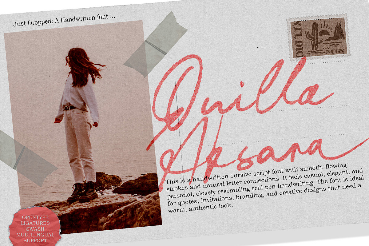 Quilla Aksara, a Handwritten Font by NUGS (Photo 1 of 9)