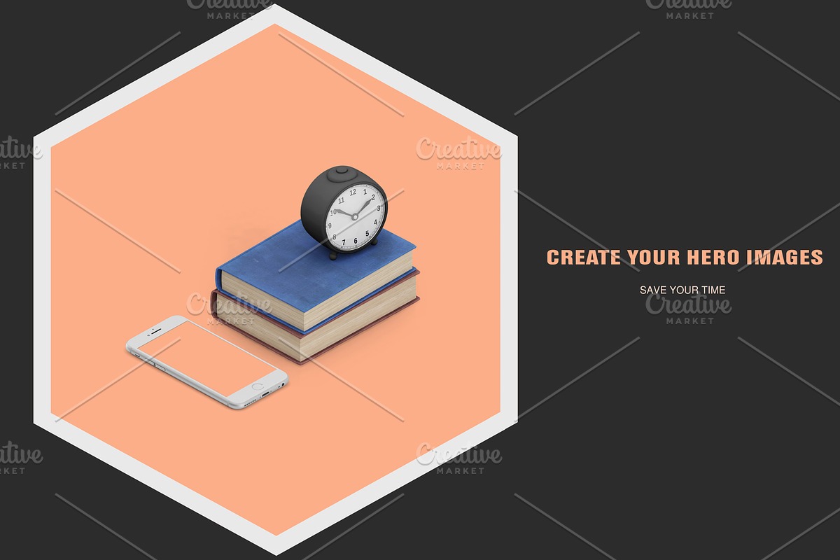 Isometric Office Scene Mock-up, an iPhone Mockup by IsometricWorld (Photo 4 of 7)