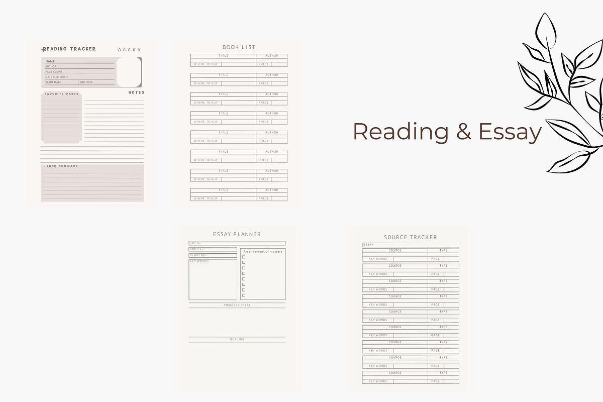 Study Planner Canva Tempalte, a Design Template by Astro Magic Digital (Photo 5 of 5)