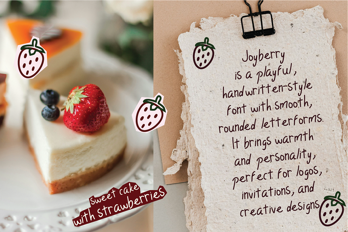 Joyberry - Handwritten Font, a Handwritten Font by imdeyaa (Photo 5 of 7)