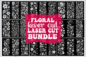 Intricate Floral Laser Cut Panel Des, an Object Graphic by balal