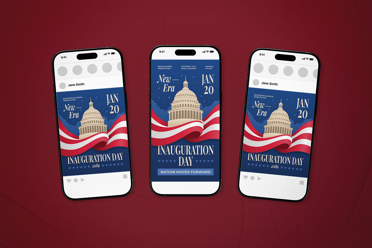 Inauguration Day Event Flyer Set, a Flyer Template by The Good Store (Photo 2 of 2)
