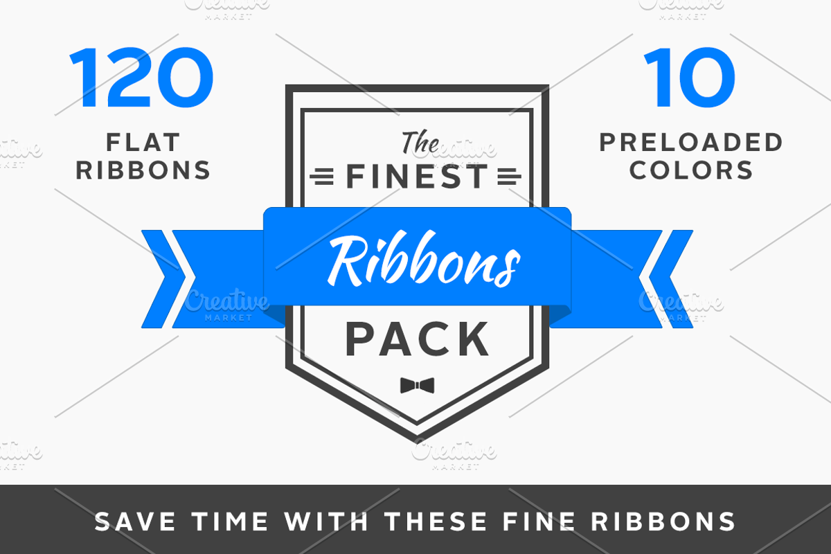 120 Flat Ribbons for Web Designers, a Templates & Theme by FinestPixels (Photo 1 of 3)