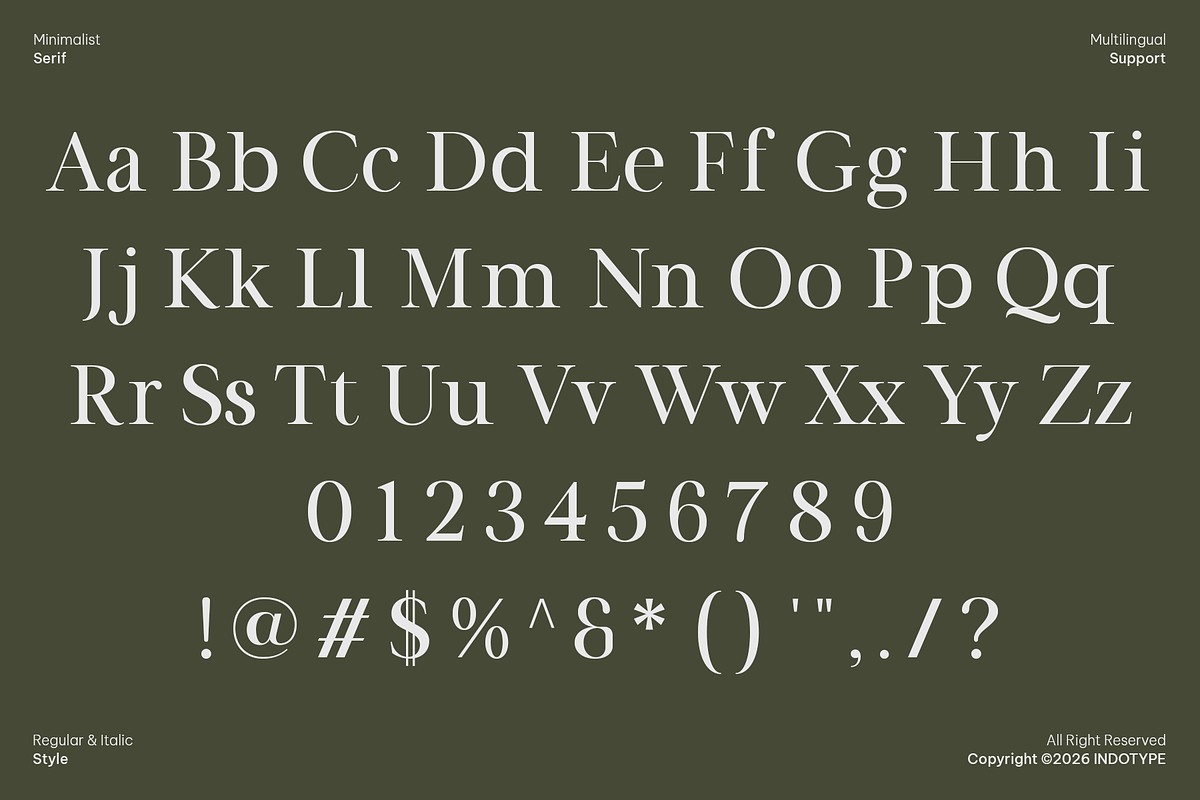 Lunareth - Minimalist Classic Serif, a Serif Font by Indotype Foundry (Photo 5 of 10)