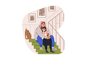 Teenagers love couples dating set, a Person Illustration by Good Studio (Thumbnail 3 of 9)