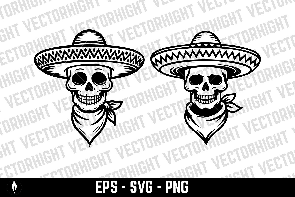 Skull mascot vector, a Person Illustration by Vectorhight (Photo 3 of 4)