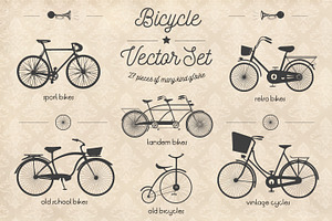 Bicycle Vector Set