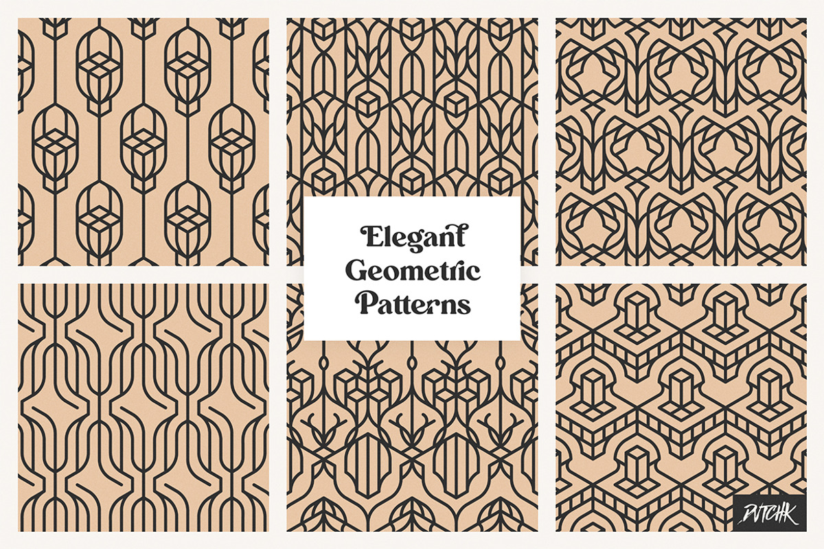 Elegant Geometric Patterns | V 09, a Pattern Graphic by dvtchk (Photo 2 of 5)