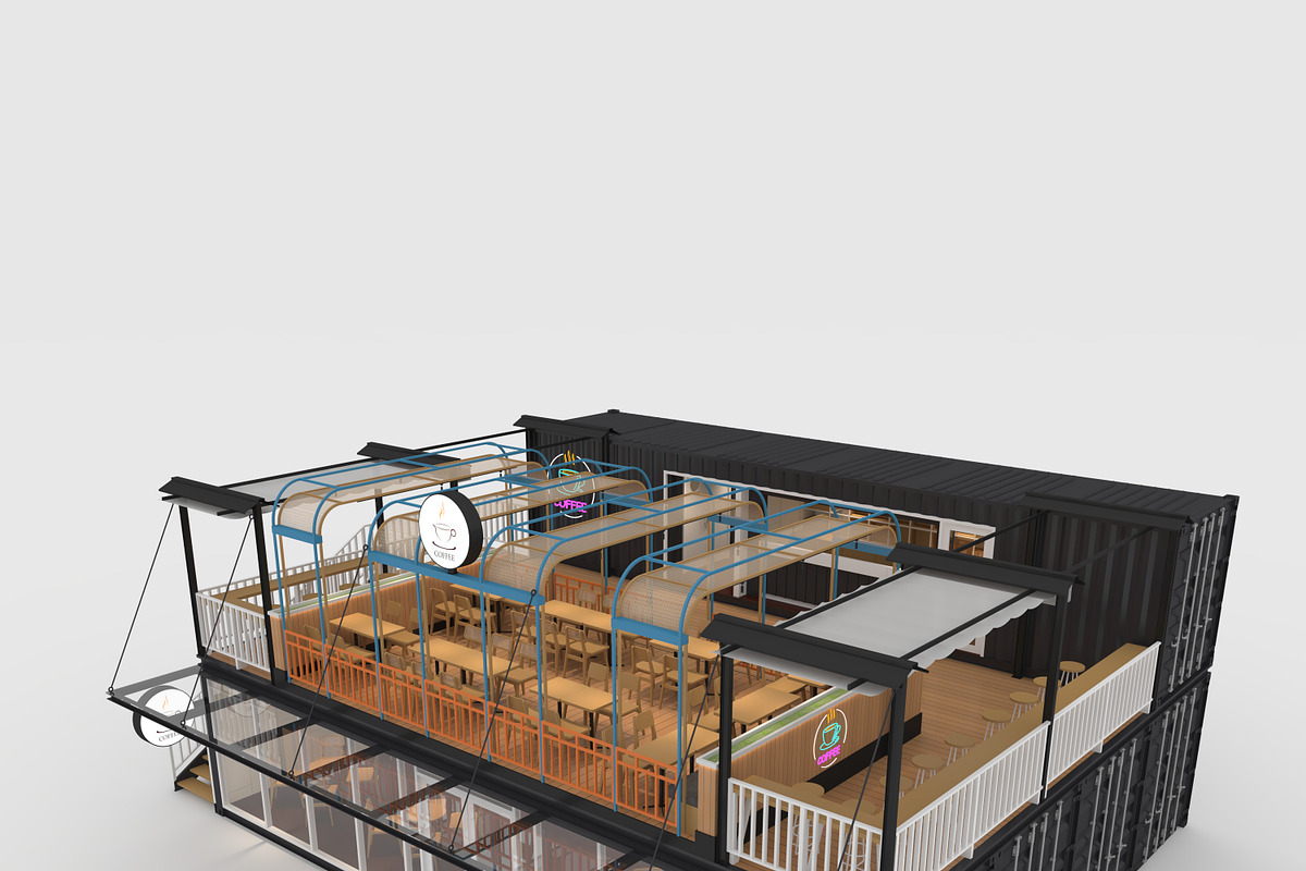 3D Model Container Cafe 16, an Architecture 3D Model by SR 3D Visual (Photo 9 of 20)