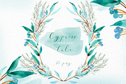 Cypress. Watercolor clipart, a Decorative Illustration by LABFcreations (Thumbnail 2 of 12)