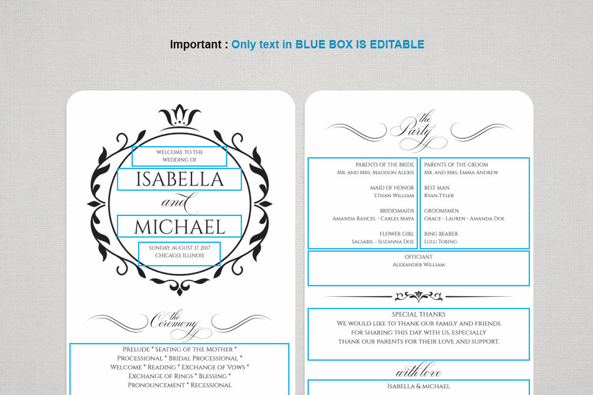 Wedding Program Fan SHR379, an Invitation Template by Shafura_Wedding (Photo 4 of 4)
