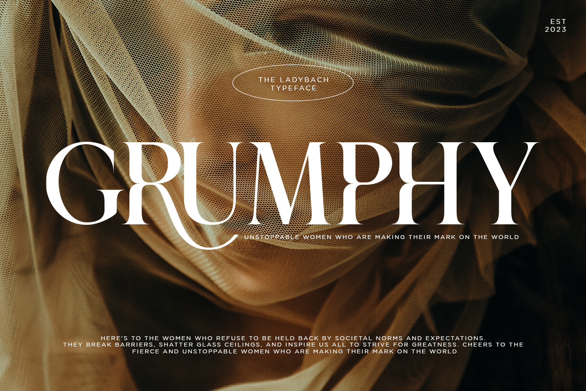 The Ladybach | Elegant Serif, a Serif Font by Pentagonistudio (Photo 2 of 10)