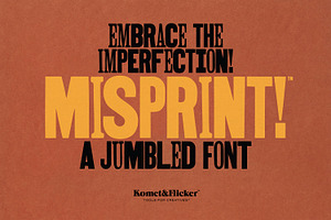MISPRINT! - A Jumbled Woodtype Font, a Font by Komet & Flicker