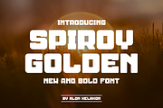 Spiroy Golden, a Sans Serif Font by alon kelakon (Thumbnail 1 of 6)