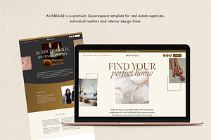 Squarespace Template: Arch&Gold