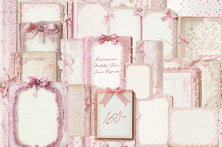 Victorian Shabby Chic Lace Paper, an Object Graphic by Digital Museum
