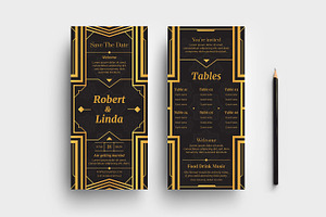 Art Deco Flyers Black & Gold