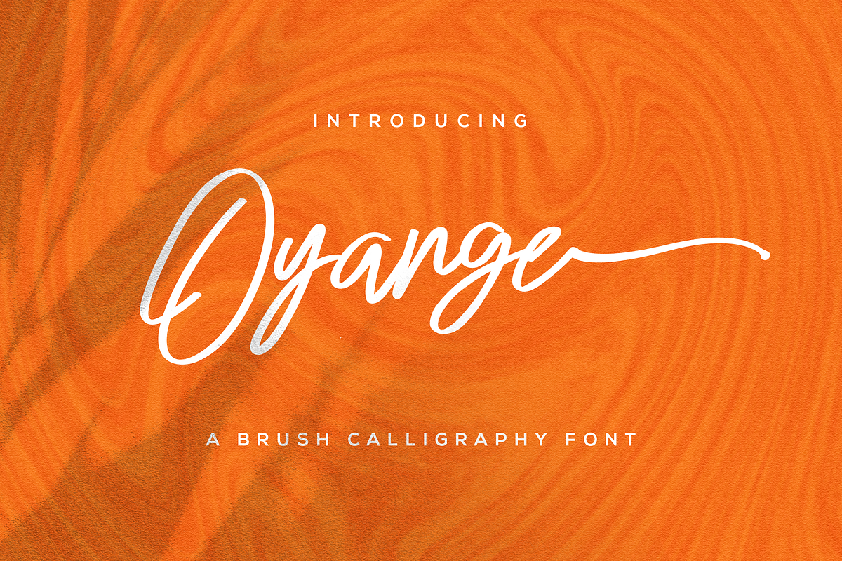 Oyange - Brush Calligraphy Font, a Script Font by StringLabs (Photo 1 of 12)