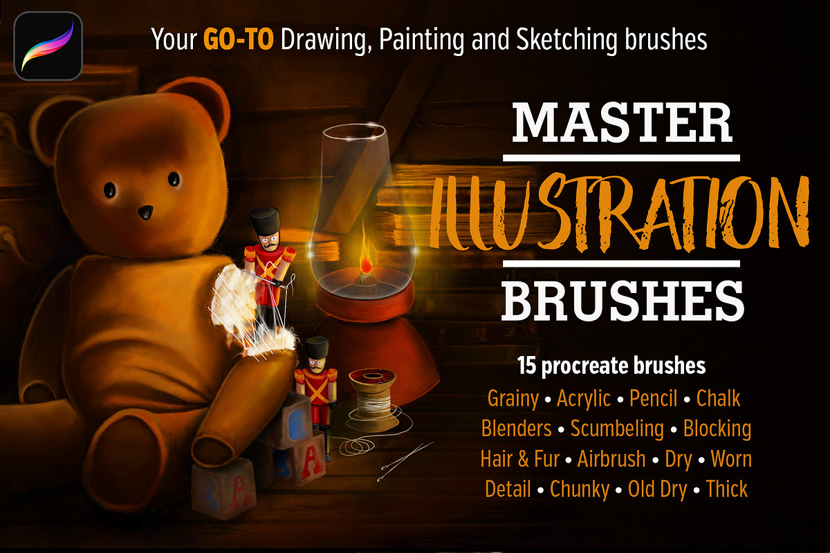 Master Illustration Brushes, a Brush Add-On by potterDesigns (Photo 6 of 6)