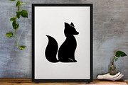 Fox Sitting Silhouette SVG, an Animal Illustration by newminddesign (Thumbnail 3 of 3)