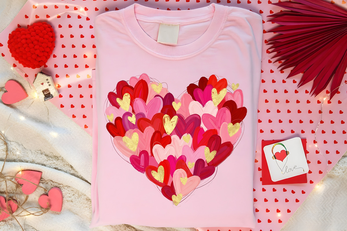 Valentine Day Heart Brushstroke PNG, an Illustration by Canvas Craft (Photo 3 of 6)