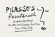 Picasso's Paintbrush Font Duo, a Handwritten Font by Nicky Laatz (Thumbnail 1 of 16)