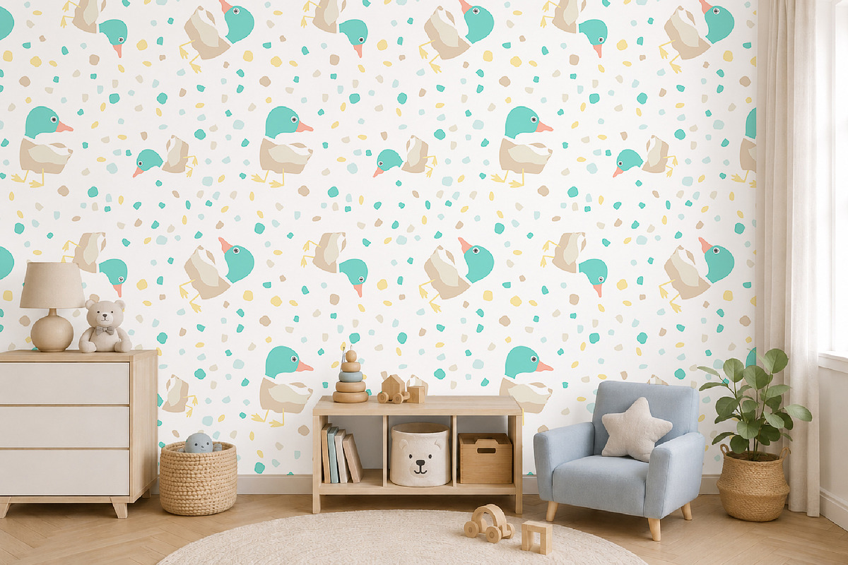 Cute Duck Terrazzo Pattern, a Pattern Graphic by StudioGlouna (Photo 3 of 6)