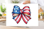 4th of July Patriotic Bow Clipart Bu, an Illustration by SVGArt (Thumbnail 3 of 9)