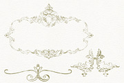 Vintage Green French Ornamental Set, an Object Illustration by AlenaVlasko stock Market (Thumbnail 5 of 8)